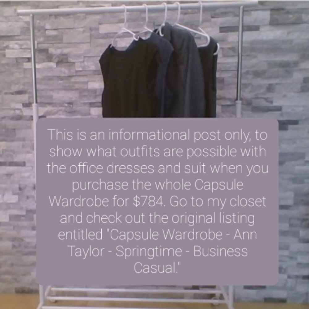 OFFICE DRESSES/SUIT - 5 of 33 pieces in a Capsule Wardrobe listed for $784